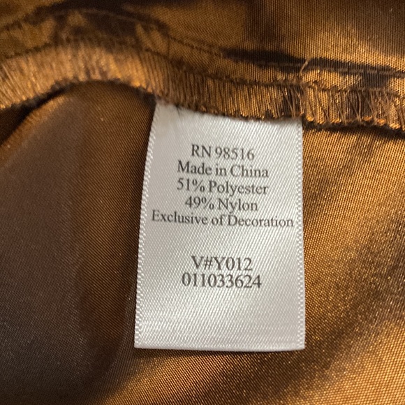 Coldwater Creek concealed buttoned down copper metallic 3/4 sleeves XL blouse - Picture 10 of 12
